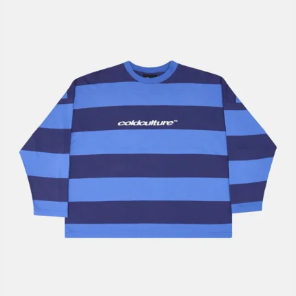 Cold Culture Burnin Stripes Longsleeve Black and Blue