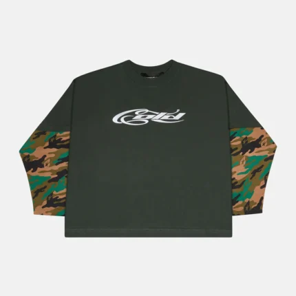 Cold Culture Camo Double Sleeve Tee Deep Forest