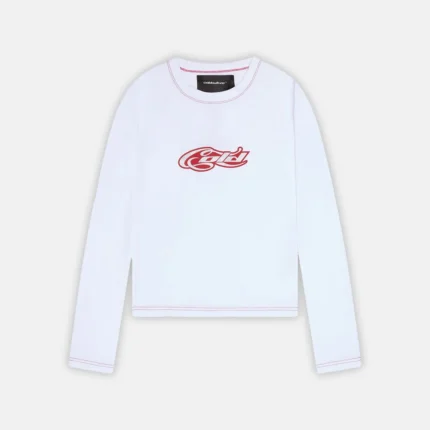 Cold Culture Curly Cold Strass Longsleeve Top White