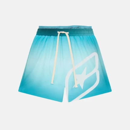 Cold Culture Double Waist Swim Shorts Gradient Blue