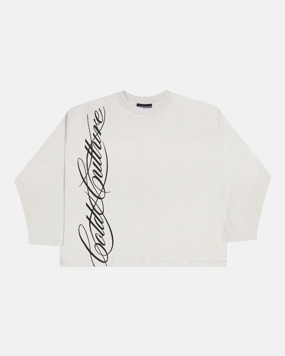 Cold Culture Script Longsleeve Tee Light Grey Cold Culture Script Longsleeve Tee Light Grey